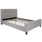 Merrick Lane Clarendon Platform Bed Contemporary Tufted Upholstered Platform Bed with Footboard